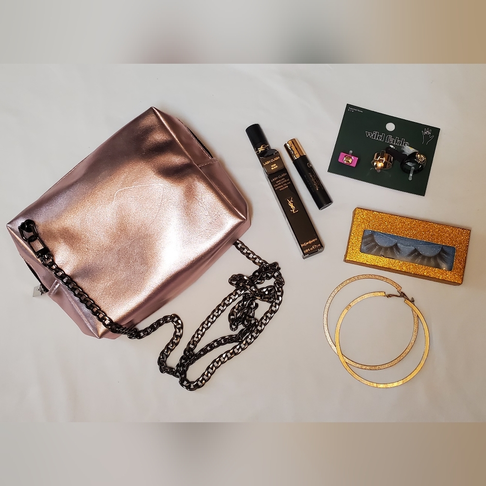 Ysl Beaute Cosmetic Pouch with Mascara, Lashes & Accessories